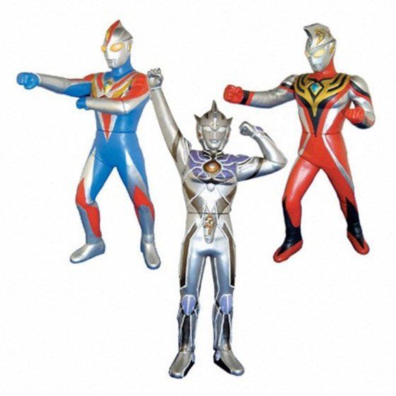 ウルトラマンジャスティス, ほか ウルトラヒーローシリーズ2003 最強のウルトラ3戦士セット ソフビ
