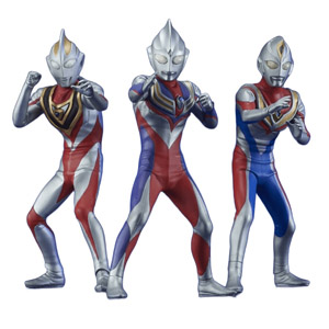 ウルトラマンティガ, ほか 大怪獣シリーズ ULTRA NEW GENERATION TDG(ティガ・ダイナ・ガイア)セット ソフビ